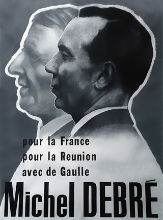Affiche électorale Debré de Gaulle en 1967
