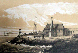 Débarcadère de Sainte-Rose en 1847