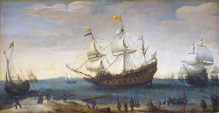 Départ des navires de la Compagnie des Indes