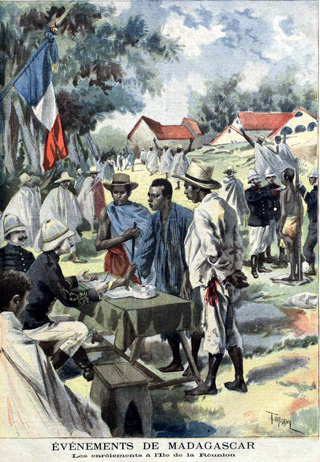 Les enrôlemens des volontaires créoles à La Réunion en 1895
