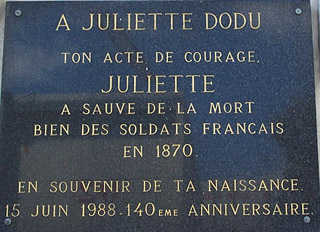Plaque anniversaire Juliette Dodu
