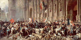 Révolution à Paris février 1848.