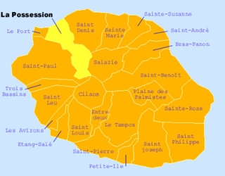 Carte de la commune de La Possession La Réunion