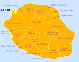Carte de la commune du Port La Réunion