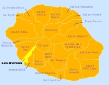 Carte de la commune des Avirons La Réunion.