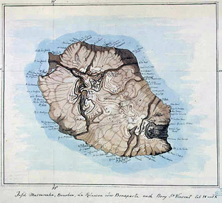 Carte de La Réunion par Bory de Saint-Vincent