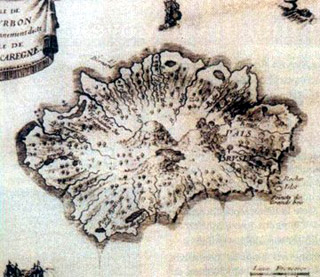 Carte de Bourbon, Flacourt en 1661