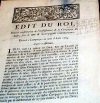 le Roi rachète à la Compagnie des Indes, par l'édit du 4 août 1764, les îles de France et de Bourbon