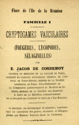 Eugène Jacob de Cordemoy Flore de La Réunion.