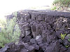 Lave : Colonnades de façade, les orgues basaltiques. Ile de La Réunion Piton de La Fournaise