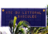 Panneau DDE information route du littoral île de La Réunion