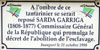 Plaque Sarda Garriga La Possession