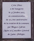 Plaque commémorative : Place du Warren Hastings Saint-Philippe