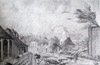 Clocher de l'église de Saint-Benoit enlevé par le coup de vent de 1850