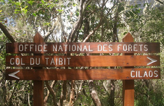Col de Taïbit Panneau ONF