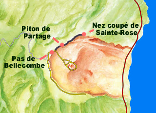 Plan randonnée Nez coupé de Sainte-Rose La Réunion