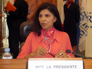 Nassimah Dindar Présidente du Conseil Régional de La Réunion