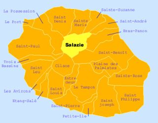 Carte de la commune de Salazie La Réunion