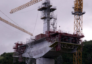 Construction du Viaduc de La Ravine des Trois-Bassins 8 mai 2007