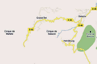 Carte plan de Grand îlet La Réunion